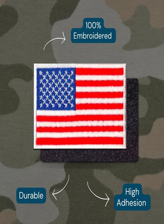Laughing Lizards American Flag Tactical Patch (2-Pack) | Hook & Loop 2x3 USA Flag Military Patch, Tactical Patches for Backpacks, Hats, Bags, and Equipment - Image 3